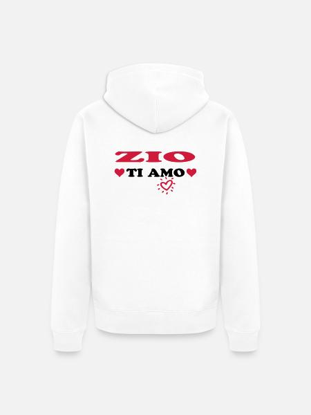 Zio ti amo - Unisex Premium Organic Zip Hoodie - white