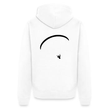 Paragliding - Unisex Premium Bio Zip Hoodie - Weiß - Hinten - Thijin (182cm)
