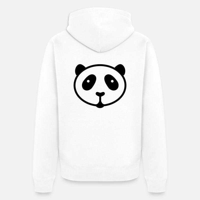 panda - Veste à capuche bio Premium Unisexe - blanc
