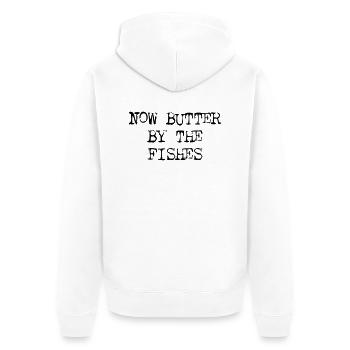 Butter By The Fishes - Veste à capuche bio Premium Unisexe - blanc - Dos - Thijin (182cm)