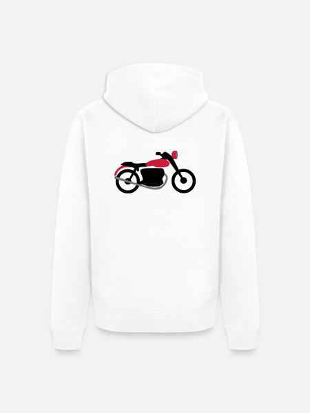 motorcycle - Unisex Premium Organic Zip Hoodie - white