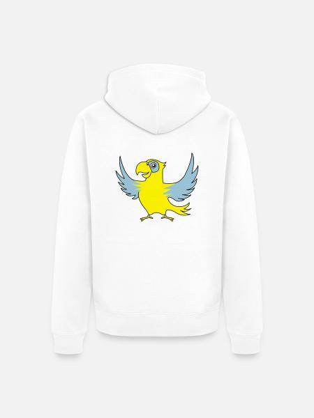 papagei_02 - Veste à capuche bio Premium Unisexe - blanc