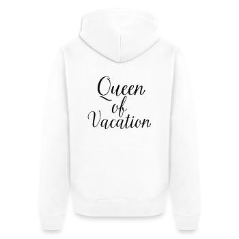 Queen Of Vacation - Unisex Premium Bio Zip Hoodie - Weiß - Hinten - Thijin (182cm)