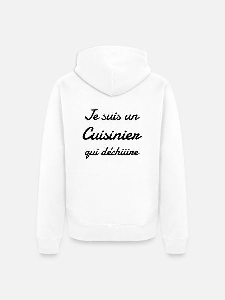 Koch / Kochen / Cooking / Chef - Unisex Premium Bio Zip Hoodie - Weiß