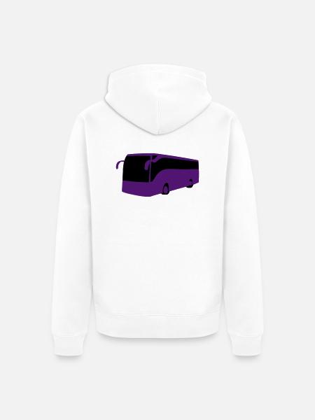 autobus - Veste à capuche bio Premium Unisexe - blanc