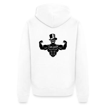 Team Groom (Stag Night / Bachelor Party / Tattoo) - Unisex Premium Organic Zip Hoodie - white - Back - Thijin (182cm)