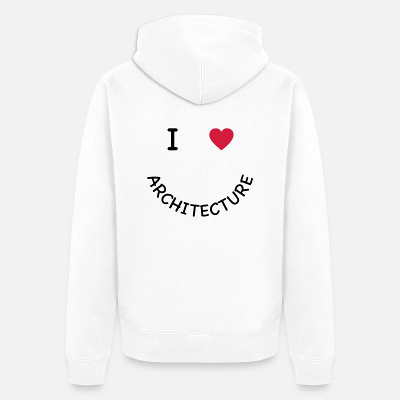 Architecture - Veste à capuche bio Premium Unisexe - blanc