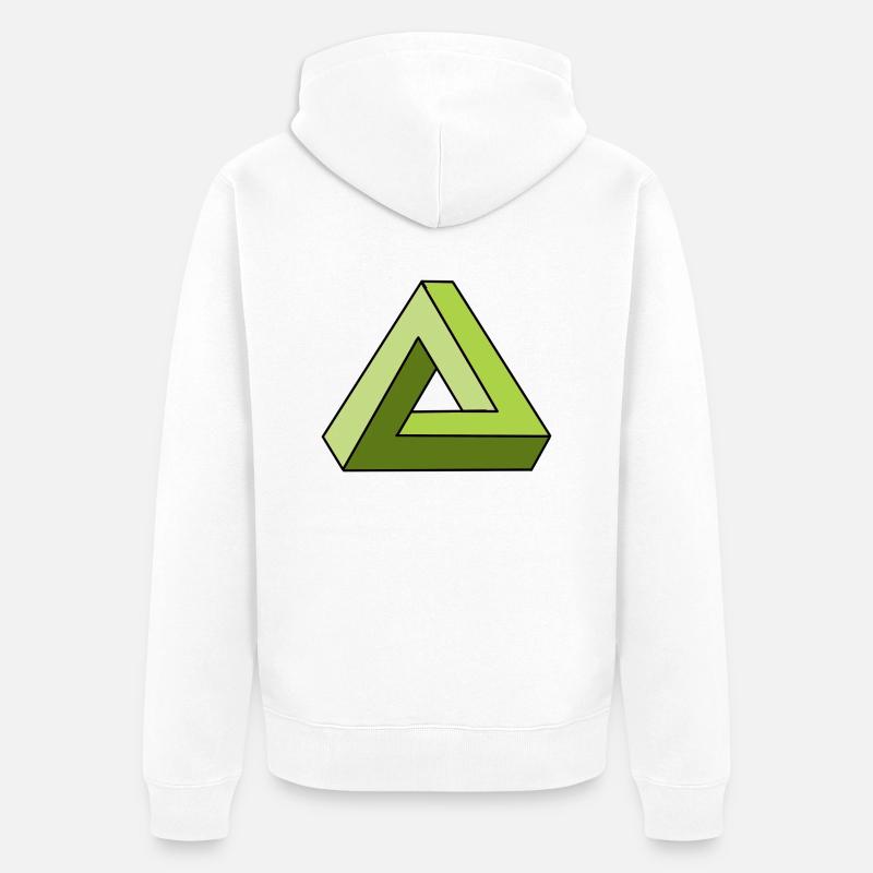 infinity infini triangle cool cadeau - Veste à capuche bio Premium Unisexe - blanc