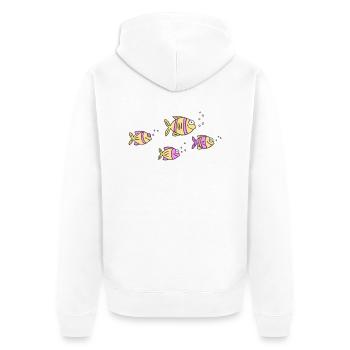 Fish Water Sea Graffiti Dessin des enfants Nature - Veste à capuche bio Premium Unisexe - blanc - Dos - Thijin (182cm)