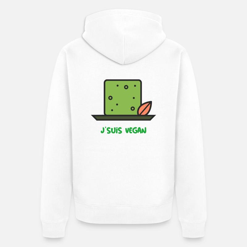 j'suis vegan - Veste à capuche bio Premium Unisexe - blanc