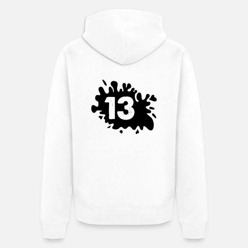 Blobs 13 - Veste à capuche bio Premium Unisexe - blanc