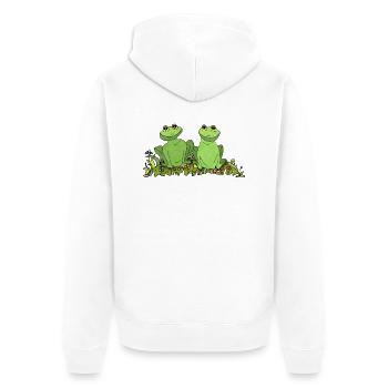 Frösche - Unisex Premium Bio Zip Hoodie - Weiß - Hinten - Thijin (182cm)