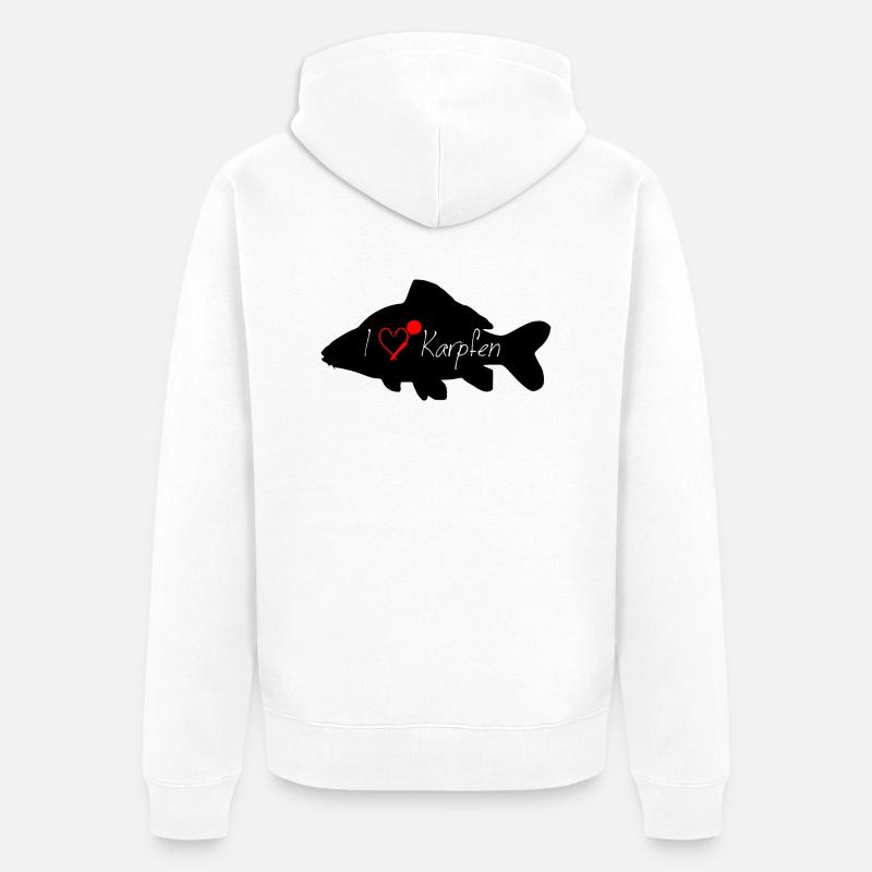 J’adore CARP noir - Veste à capuche bio Premium Unisexe - blanc
