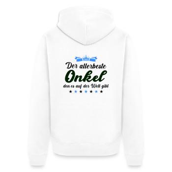 Le meilleur oncle de tous - Veste à capuche bio Premium Unisexe - blanc - Dos - Thijin (182cm)