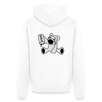 Ourson - Veste à capuche bio Premium Unisexe - blanc - Dos - Thijin (182cm)