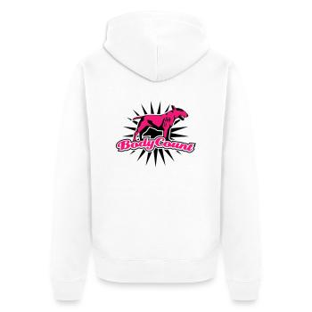 BodyCount - Unisex Premium Bio Zip Hoodie - Weiß - Hinten - Thijin (182cm)