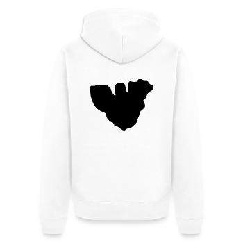 MOOREA - Unisex Premium Organic Zip Hoodie - white - Back - Thijin (182cm)