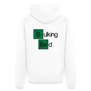Bulking Bad - Unisex Premium Organic Zip Hoodie - white - Back - Thijin (182cm)