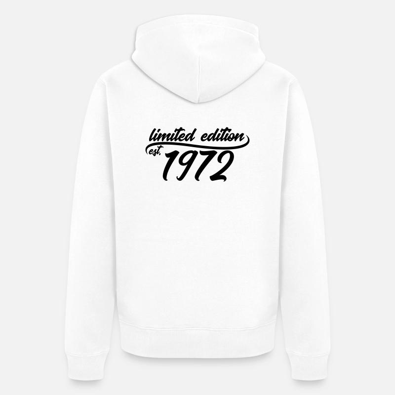 Limited Edition 1972 is - Veste à capuche bio Premium Unisexe - blanc