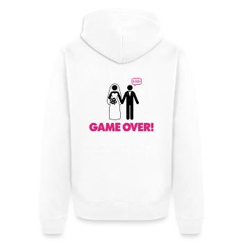 Fin du jeu. Je suis marié. - Veste à capuche bio Premium Unisexe - blanc - Dos - Thijin (182cm)