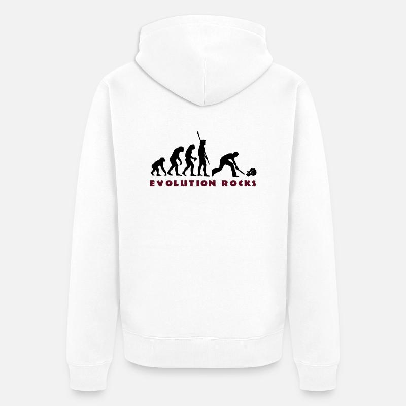 evolution_smash_guitar_01_b_2c - Unisex Premium Bio Zip Hoodie - Weiß