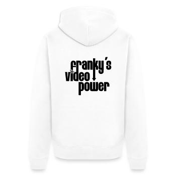 Franky's Video Power - Unisex Premium Organic Zip Hoodie - white - Back - Thijin (182cm)