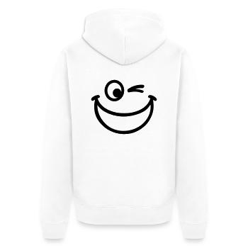 Smiley - Veste à capuche bio Premium Unisexe - blanc - Dos - Thijin (182cm)