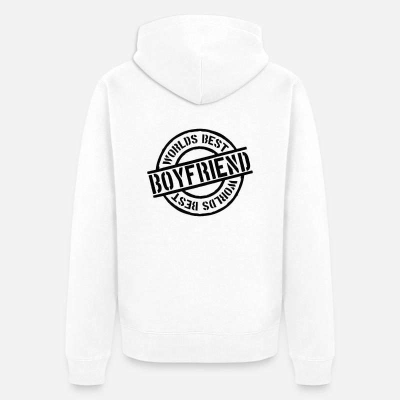 Stempel mondes meilleur copain - Veste à capuche bio Premium Unisexe - blanc