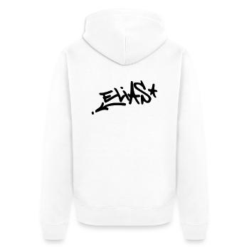 Graffiti Elias - Unisex Premium Bio Zip Hoodie - Weiß - Hinten - Thijin (182cm)