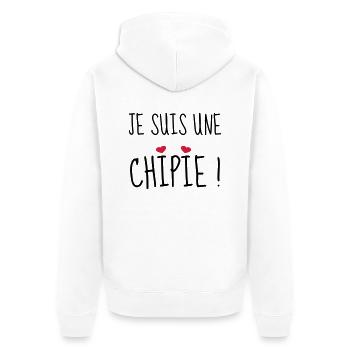 Je suis une chipie ! Naissance - Bébé - Fille - Veste à capuche bio Premium Unisexe - blanc - Dos - Thijin (182cm)