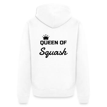 Squash Sport Game Match Champion Victory - Unisex Premium Organic Zip Hoodie - white - Back - Thijin (182cm)