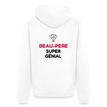Beau Père - Papa - Fête des Peres - Enfant - Bébé - Veste à capuche bio Premium Unisexe - blanc - Dos - Thijin (182cm)