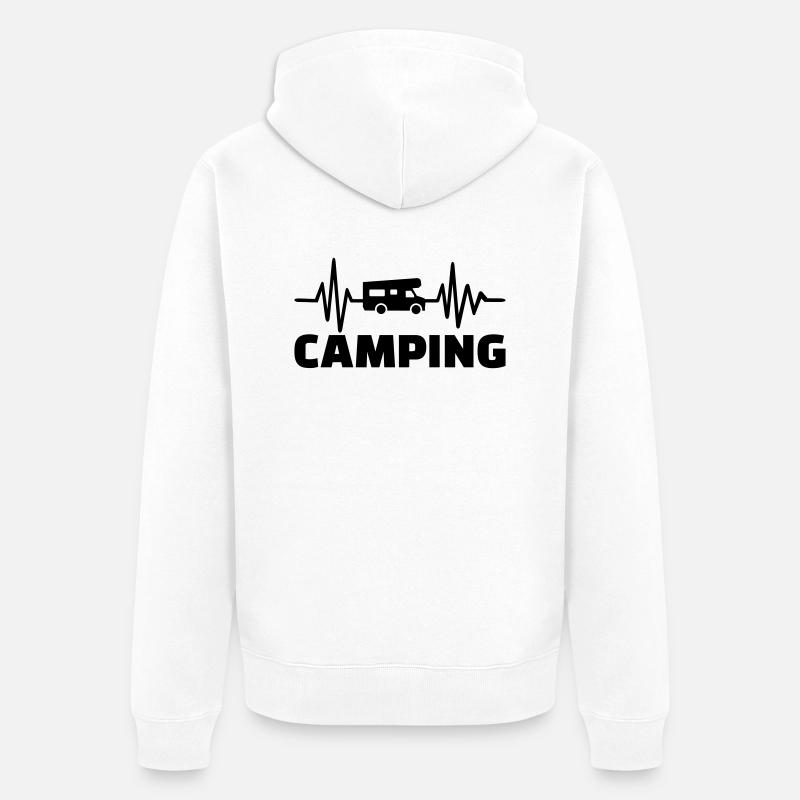 Camping - Veste à capuche bio Premium Unisexe - blanc