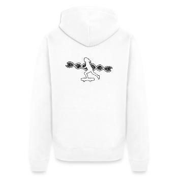 Skateboard Skating Longboard Skater Skateboarding - Veste à capuche bio Premium Unisexe - blanc - Dos - Thijin (182cm)