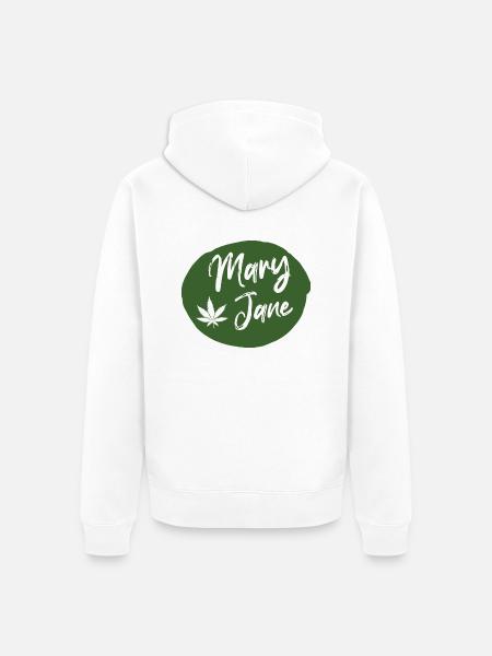 Mary Jane Drop - Unisex Premium Organic Zip Hoodie - white