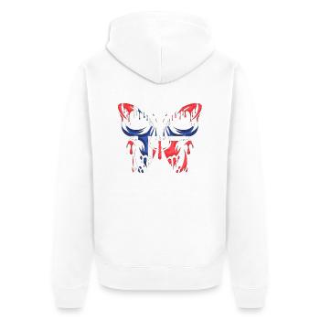 Norwegen, Länderflagge, offizielle Staaten, Kontinent - Unisex Premium Bio Zip Hoodie - Weiß - Hinten - Thijin (182cm)
