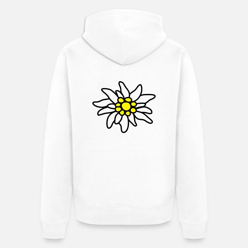 Edelweiß (c) - Veste à capuche bio Premium Unisexe - blanc