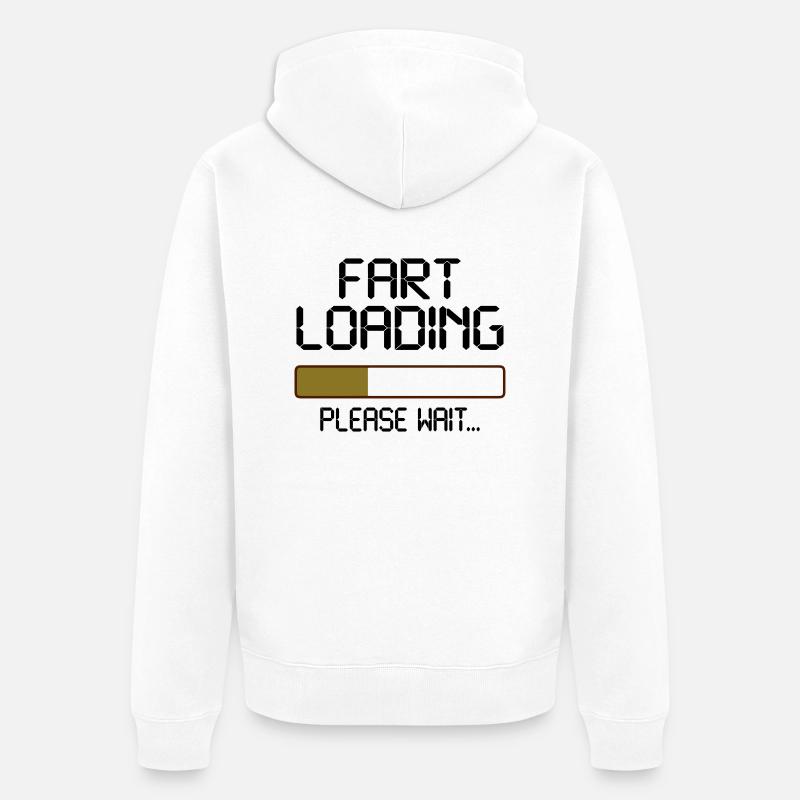 fart loading - Veste à capuche bio Premium Unisexe - blanc