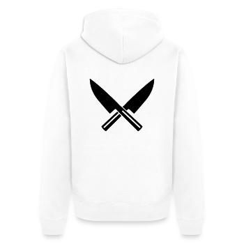 Couteaux - Veste à capuche bio Premium Unisexe - blanc - Dos - Thijin (182cm)