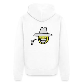 cowboy_smiley - Veste à capuche bio Premium Unisexe - blanc - Dos - Thijin (182cm)