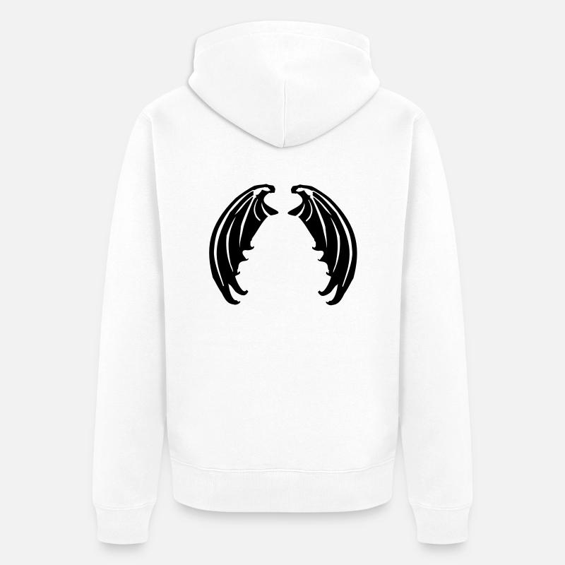 vampires_bat_wings - Veste à capuche bio Premium Unisexe - blanc