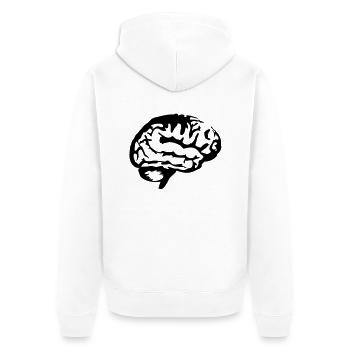 gehirn__f1 - Unisex Premium Organic Zip Hoodie - white - Back - Thijin (182cm)