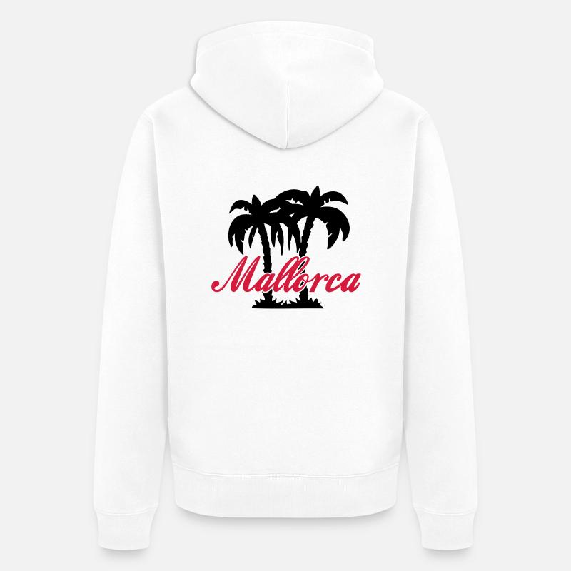 Mallorca 2C - Farbwechsel - Unisex Premium Bio Zip Hoodie - Weiß