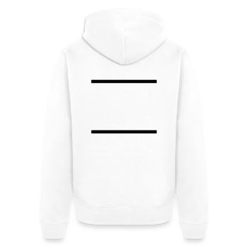 Lignes / / slash / / double ligne / / double / / - Veste à capuche bio Premium Unisexe - blanc - Dos - Thijin (182cm)