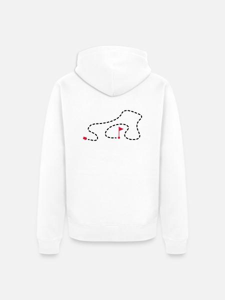 route_1f2 - Unisex Premium Organic Zip Hoodie - white