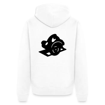 Vu l'ombre - 1 vecteur de couleur - Veste à capuche bio Premium Unisexe - blanc - Dos - Thijin (182cm)