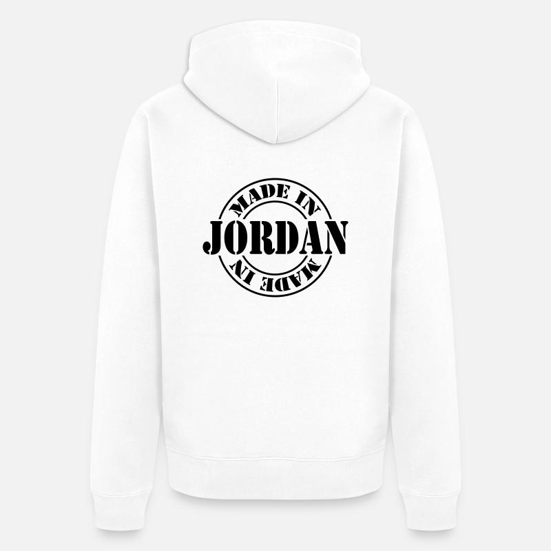 made in jordan m1k2 - Veste à capuche bio Premium Unisexe - blanc