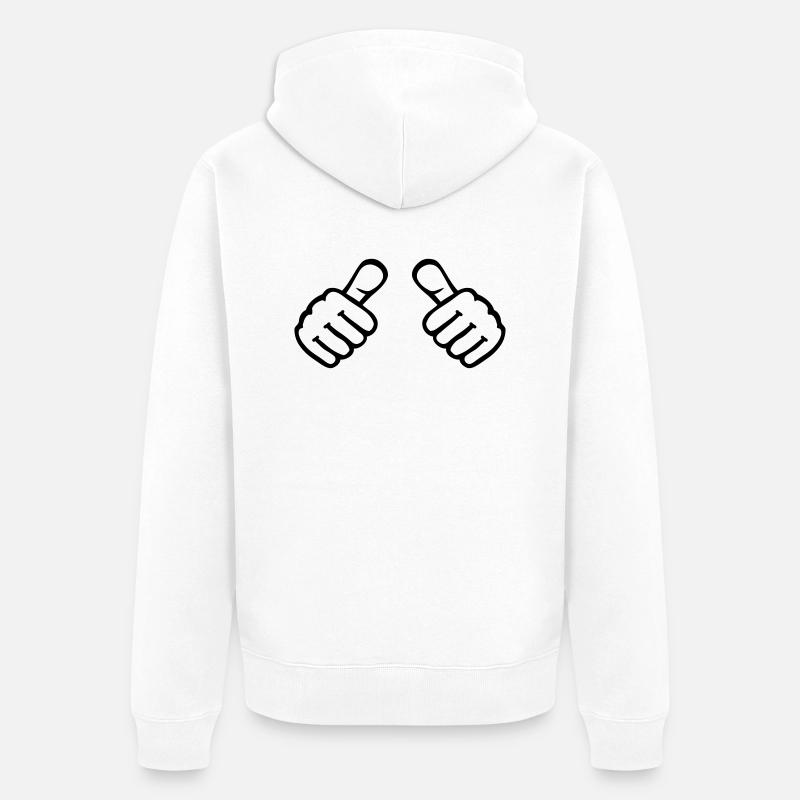 Pouce - Veste à capuche bio Premium Unisexe - blanc