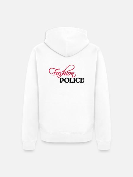 Fashion Police - Unisex Premium Bio Zip Hoodie - Weiß