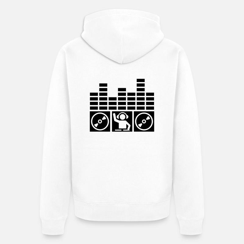 DJ - Veste à capuche bio Premium Unisexe - blanc